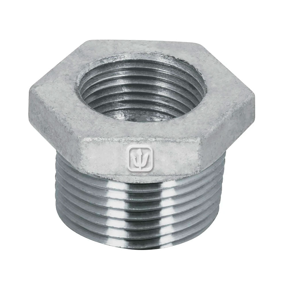 Reduccion Buje Galvanizado Gelma de 1.1/2" x 1"