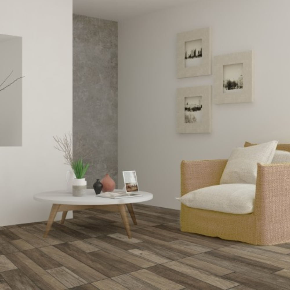 Piso 51x51 Biloba Marron Allpa