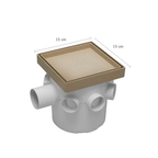 Caja Sifonada Astra Plastico Cuadrado de 6" CS5RO15-BG Beige Oculto