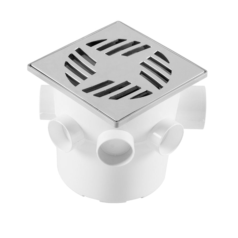 Caja Sifonada Astra Plastico Cuadrado Aluminio CS6/AL de 6"