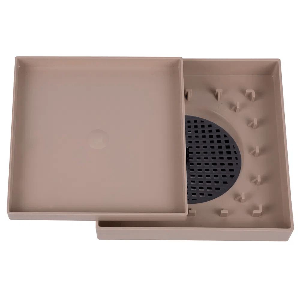 Sumidero Desague Astra Plastico Cuadrado 15x15 Beige RO15-BG Oculto