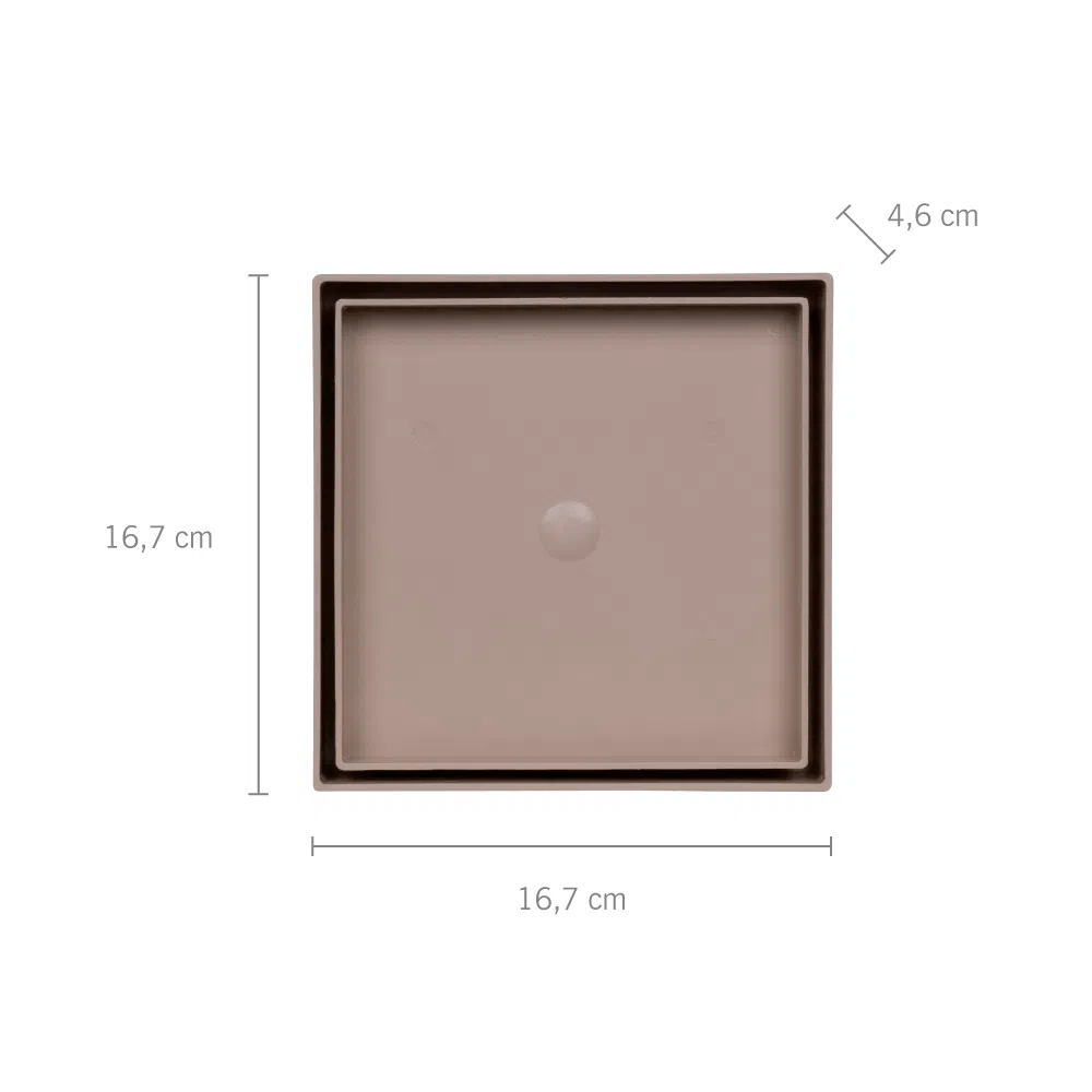 Sumidero Desague Astra Plastico Cuadrado 15x15 Beige RO15-BG Oculto