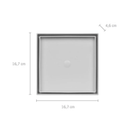 Sumidero Desague Astra Plastico Cuadrado 15x15 Blanco RO15-BR Oculto