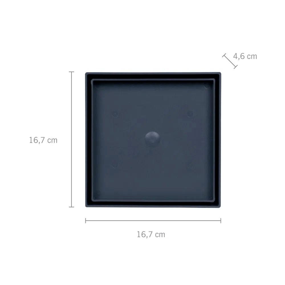 Sumidero Desague Astra Plastico Cuadrado 15x15 Gris RO15-CZ Oculto