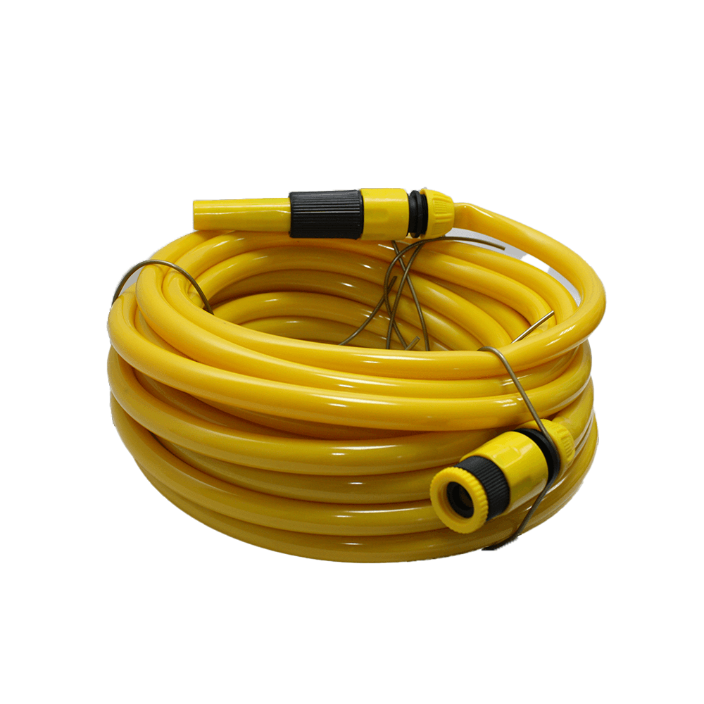 Manguera para Jardin de 1/2" de 10mt Amarillo Lechoso con pico plastico