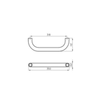 Barra de Apoyo Fijo 35cm Ferrum VEFR3 Blanco