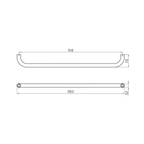 Barra de Apoyo Fijo 95cm Ferrum VEFR9 Blanco