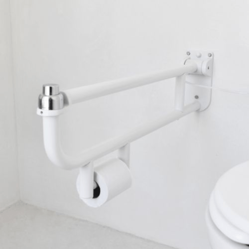 Barra de Apoyo Rebatible 80cm Ferrum VTEPA Blanco con accionamiento