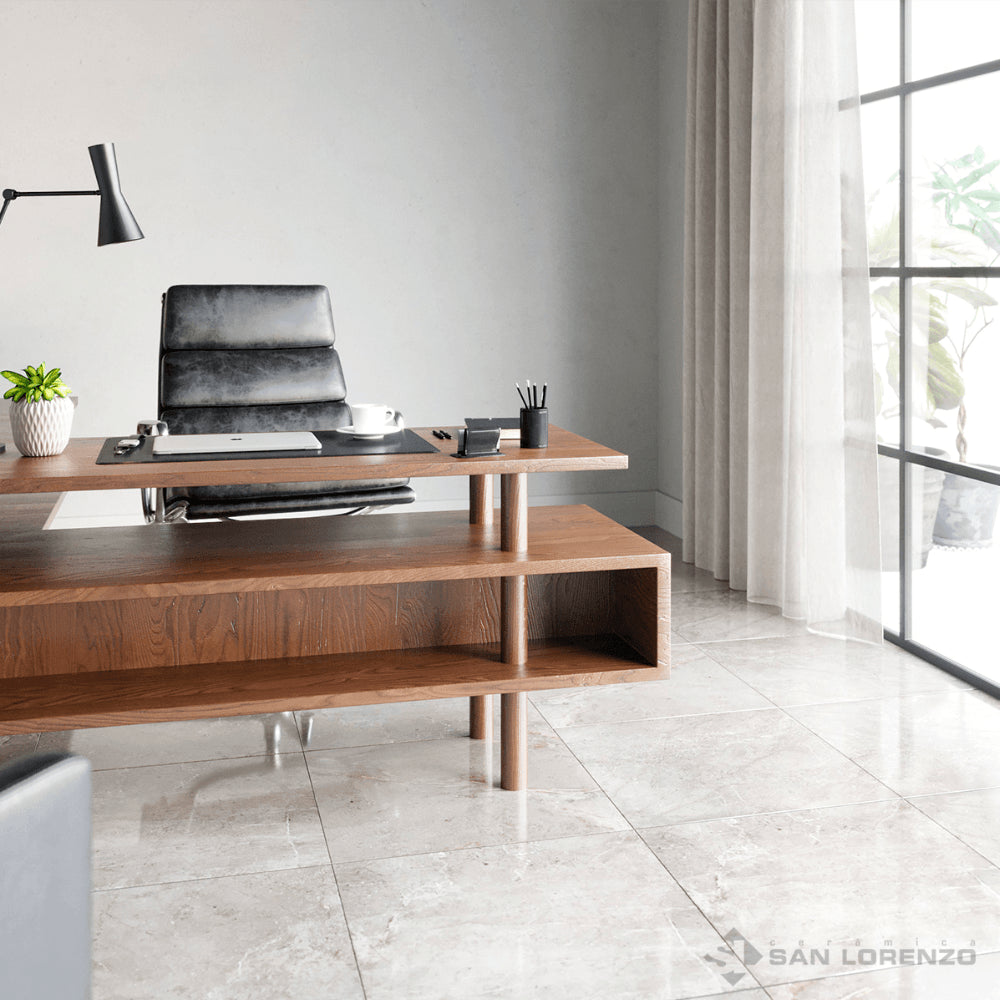 Porcelanato 57.7x57.7 Ponte Vecchio Avorio Pulido San Lorenzo Rectificado