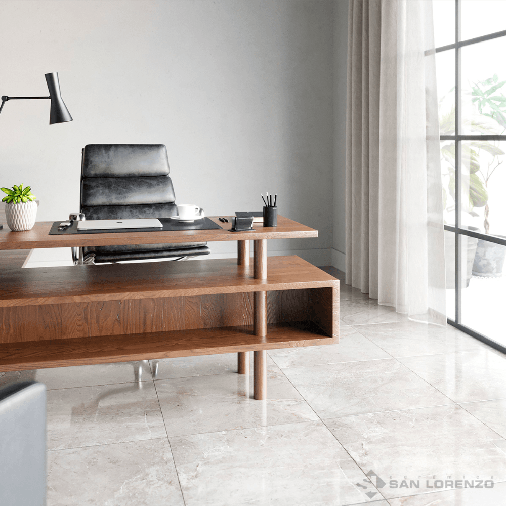 Porcelanato 57.7x57.7 Ponte Vecchio Avorio Pulido San Lorenzo Rectificado