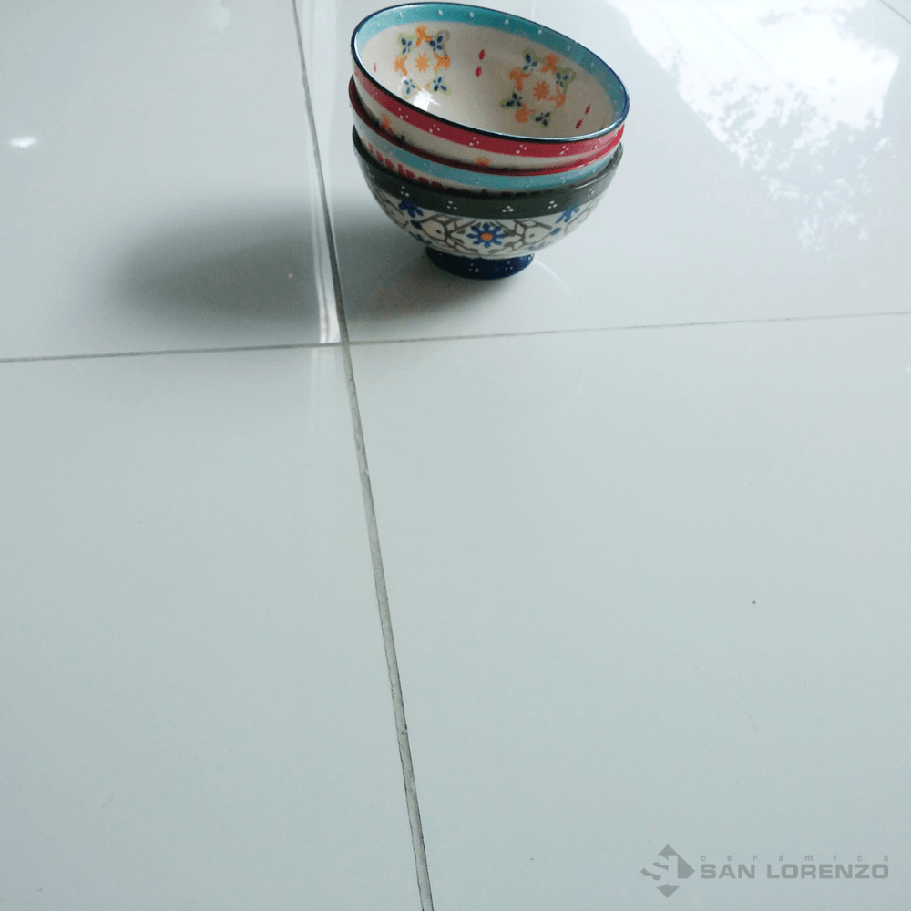 Porcelanato 57.7x57.7 White Pulido San Lorenzo Rectificado