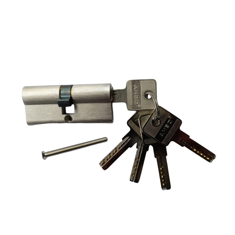 Cilindro Cerradura 70mm Niquelado Ambo 2200-70 Llave/Llave Multipunto