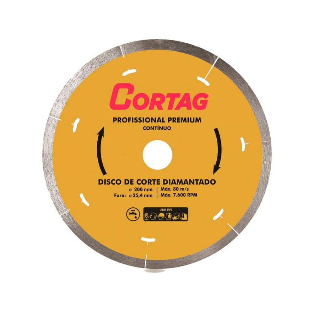 Disco Concreto Cortag 61340 Premium 200mm Diamantado