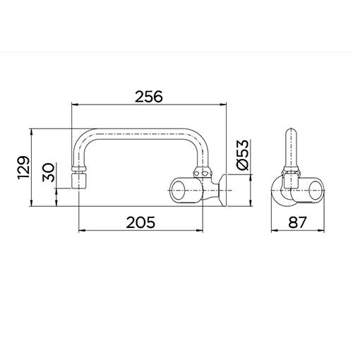 Grifo Cocina Pared Docol Itapema Bella 00199260 Pico Bajo