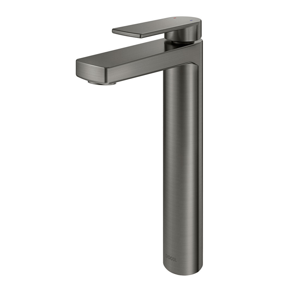 Mezcladora Lavatorio Monocomando Docol Argon GC 00847844 Pico Alto Grafito Cepillado
