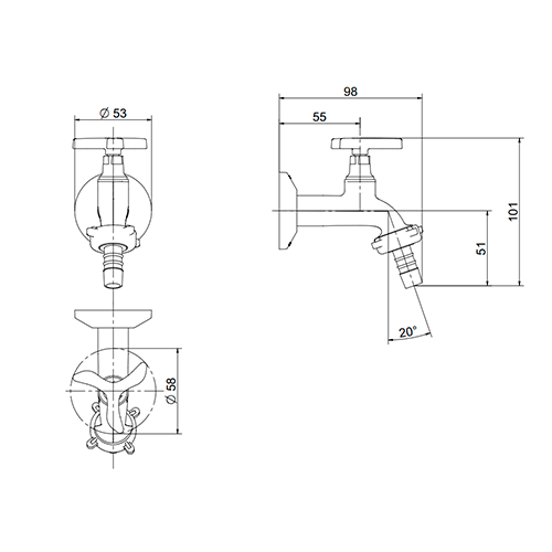 Grifo Final Docol Pertutti 00903706 1130 CR 3/4"