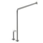Barra de Apoyo Piso Fijo en L Docol 80cm Izquierdo 00976316 Benefit Acero Inox Cepillado