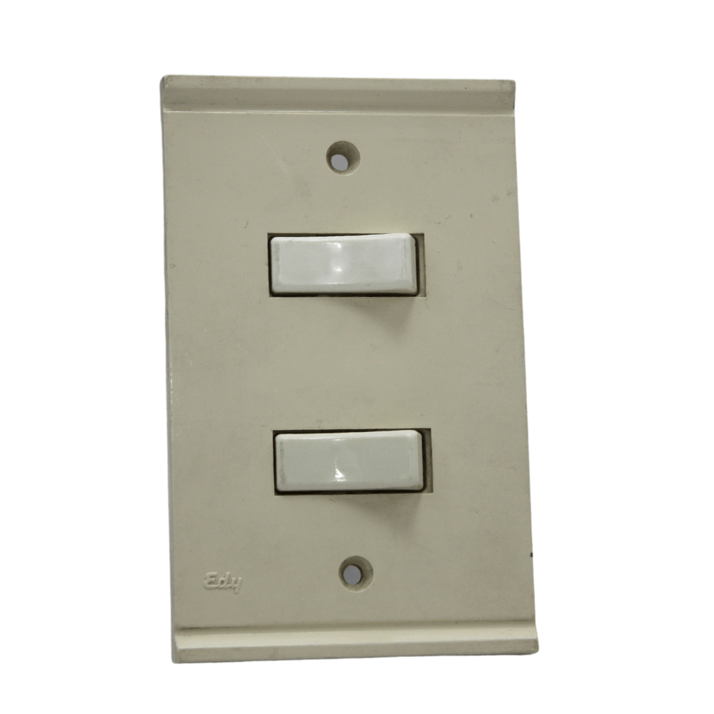 Placa Electrica Edy Tipo Veto Aw-3802 de 2 Interruptor