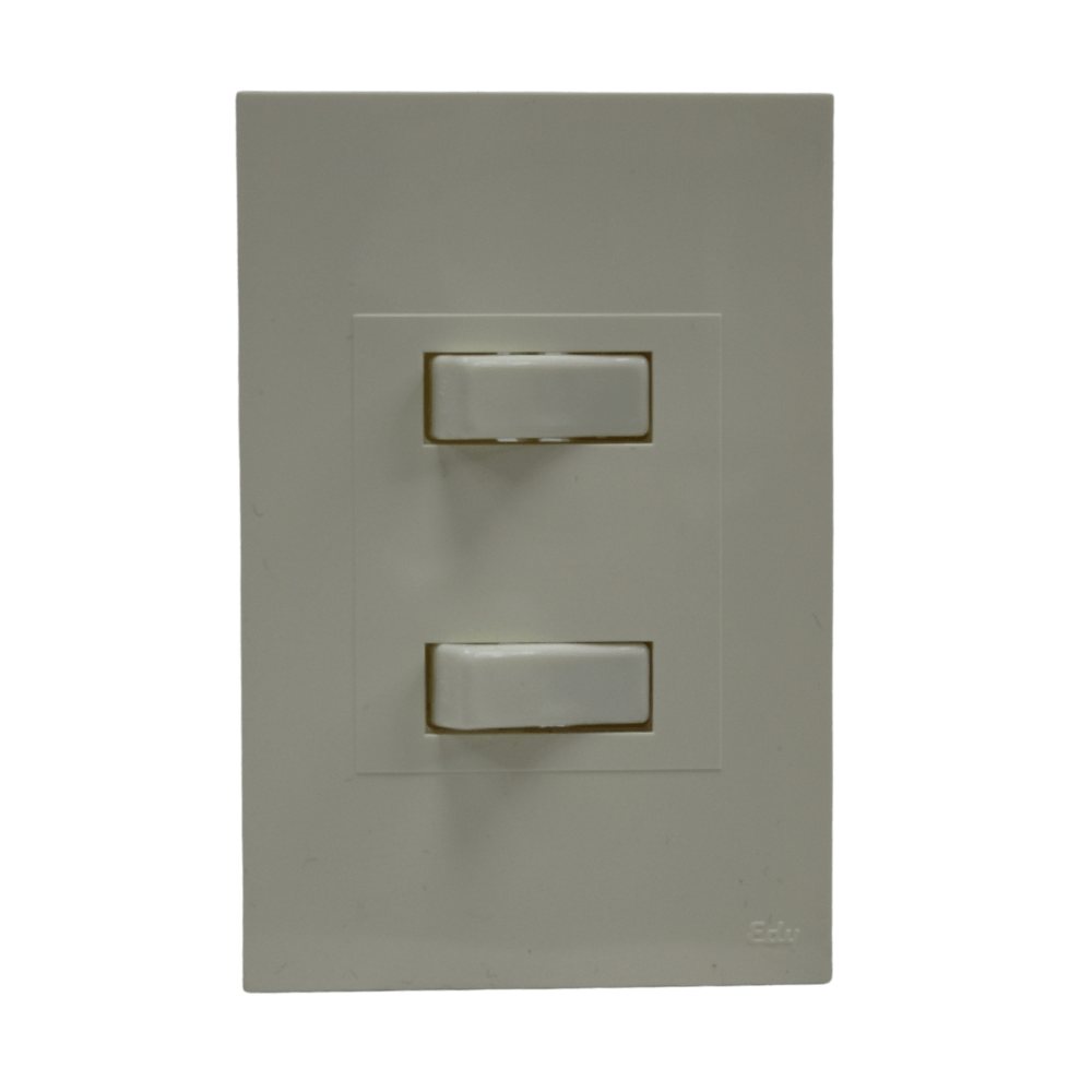 Placa Electrica Edy 9000 AT-9802 de 2 Interruptores