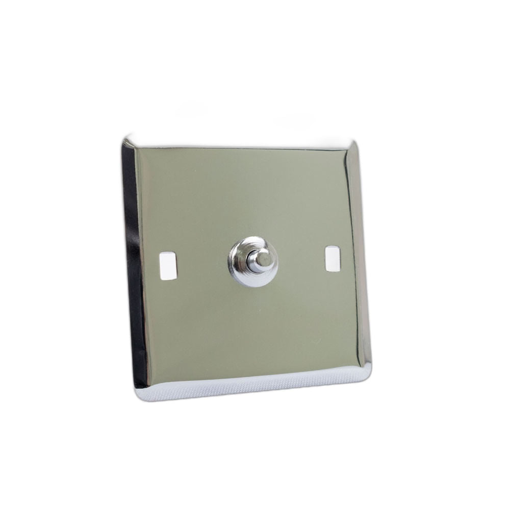 Boton Timbre Cromado Cuadrado 2153