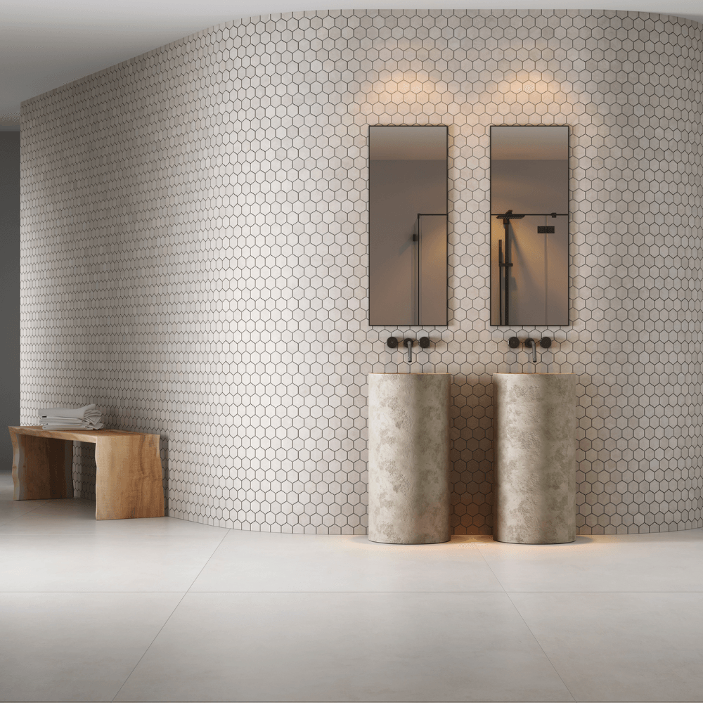 Porcelanato 59x59 Sampa Off White AC Rectificado Eliane