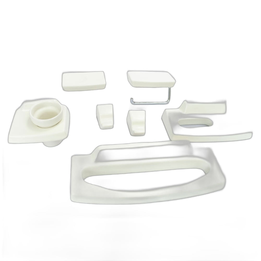 Accesorios Baño Ferrum Marina Jazmín AJR8 Juego 8 Pzas
