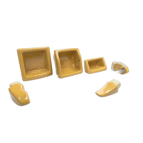 Accesorios Baño Ferrum Clásico Dorado AJS6B Juego 5 Pza.