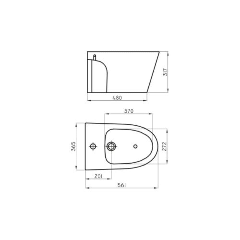 Bidet Colgar Ferrum Marina BHA1J Blanco