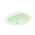 Lavatorio Encastrar Sobre Mesada Elea Oval LO8F Verde Claro