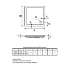 Receptáculo Acrílico Ferrum 80x80 RA80 Niza Blanco