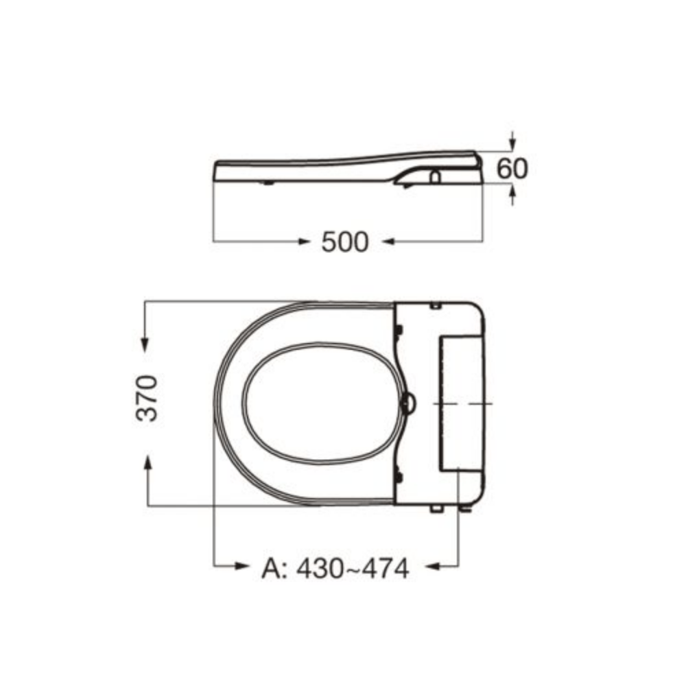 Tapa Asiento Veneto Blanco Ferrum THTR PP Cierre Suave TRA-TP-007-BL Bidet System