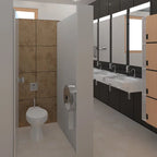 Inodoro Fluxometro Brucke Hager Het B121 Blanco con asiento