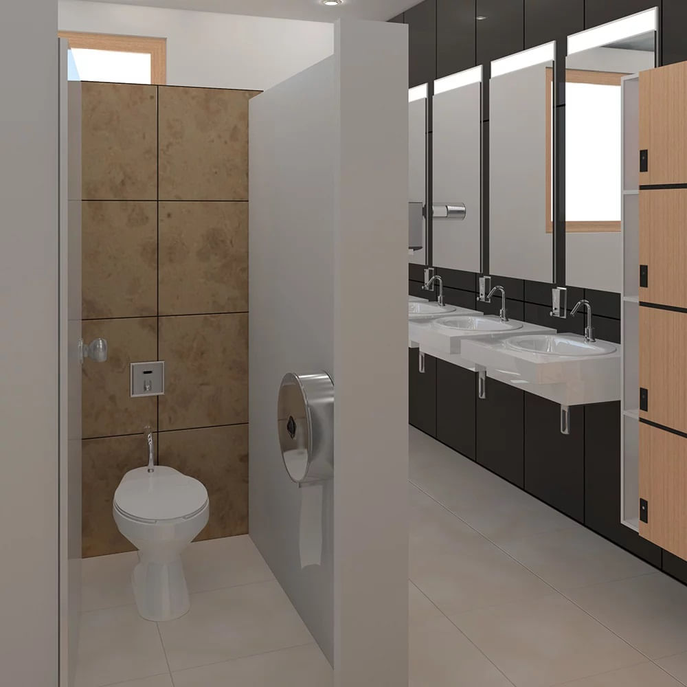 Inodoro Fluxometro Brucke Hager Het B121 Blanco con asiento