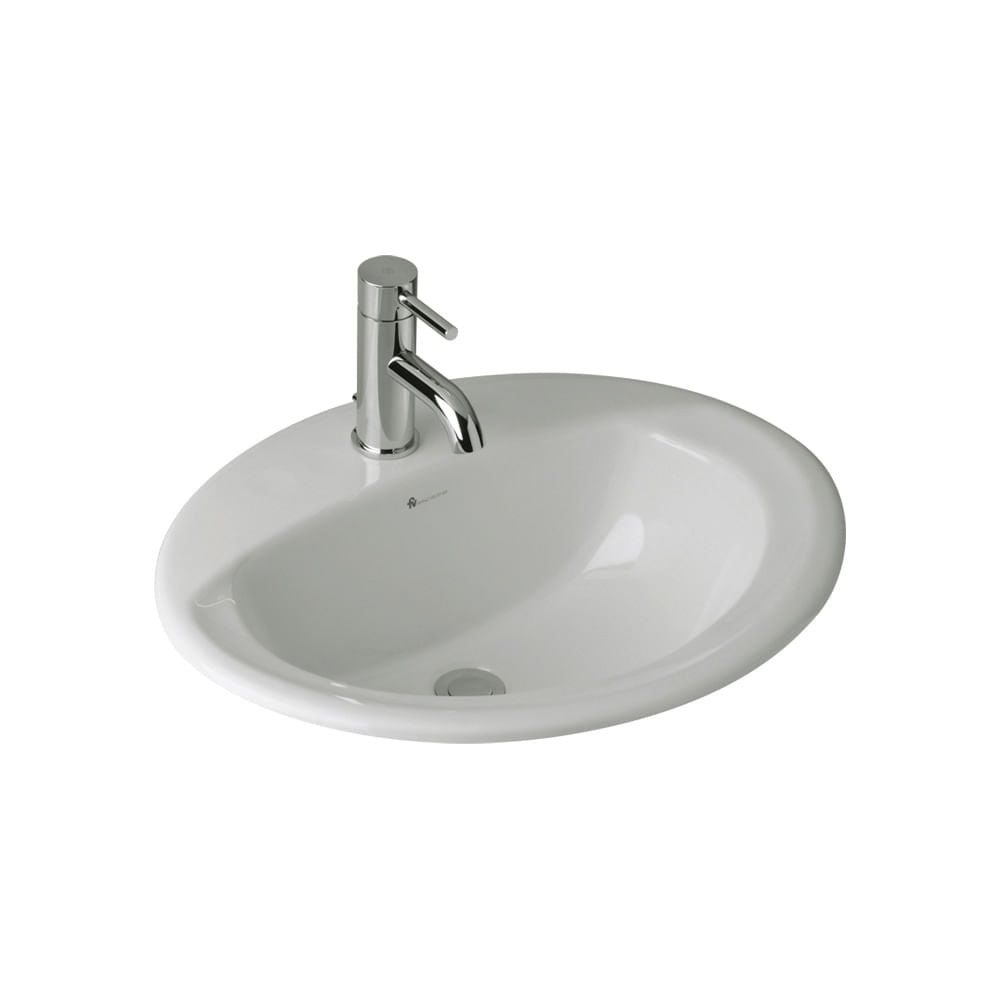 Lavatorio Encastrar Sobre Mesada Elea Oval B231.1 Blanco