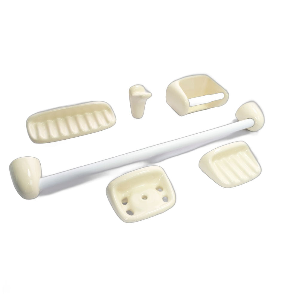 Accesorios Baño Ferrum B579.15 Bone Juego 6 piezas