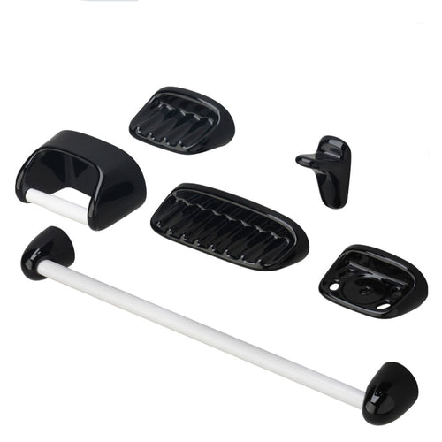 Accesorios Baño Ferrum B579.15 Negro Juego 6 piezas