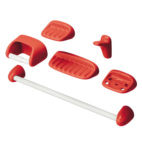Accesorios Baño Ferrum B579.15 Rojo Juego 6 piezas
