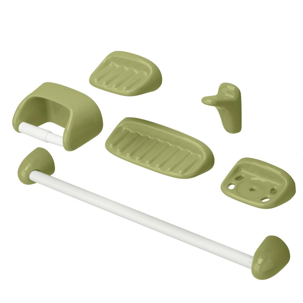 Accesorios Baño Ferrum B579.15 Verde Juego 6 piezas