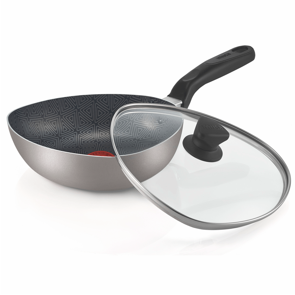 Wok 30cm Imusa Talent 0381700 Anti Adherente con tapa Vidrio
