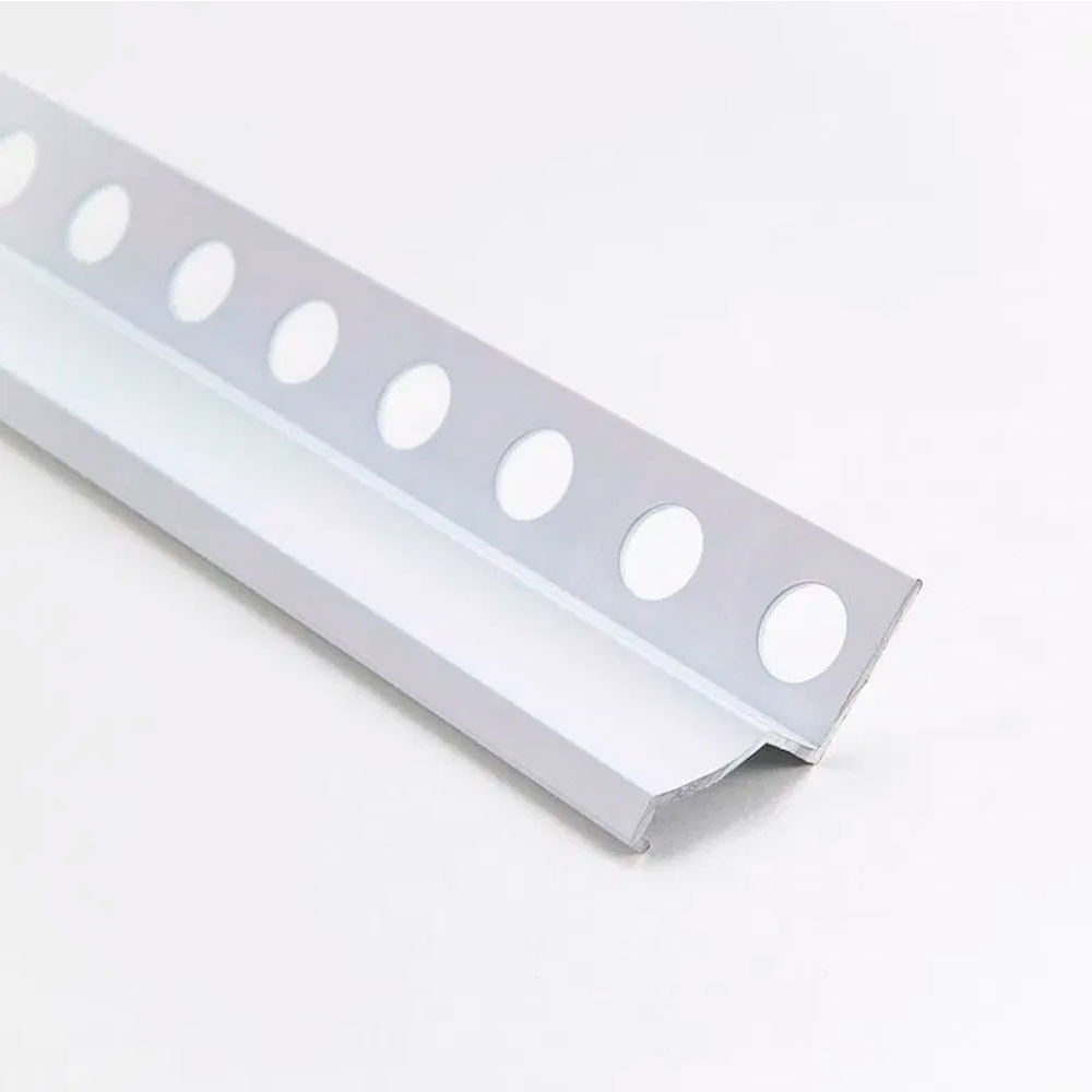 Zocalo Angulo Interno Moldumet Aluminio A5560 Anodizado Cromo Mate de 2.50mt