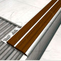Nariz de Escalon Aluminio 57mm Moldumet A67M Marron de 2.50mt Doble