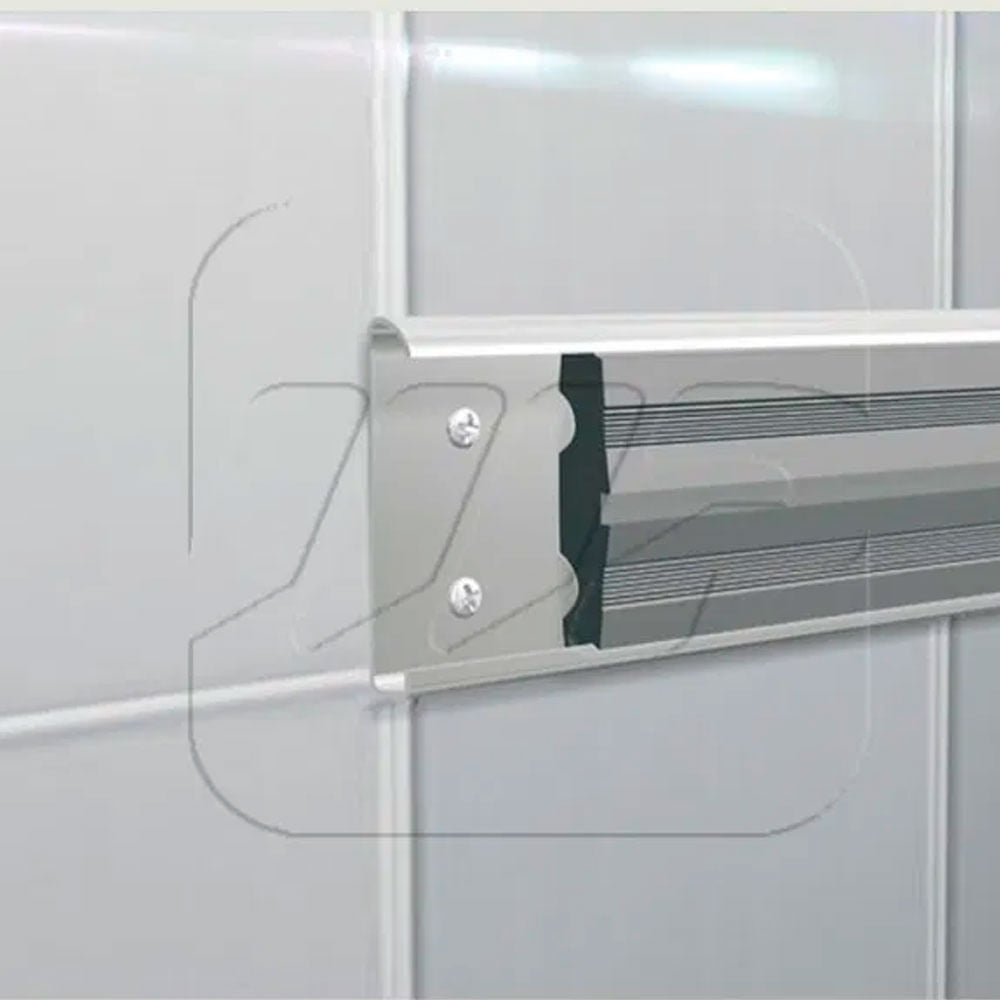 Guardapared Aluminio 73mm Moldumet AE1 de 2.00mt Gris
