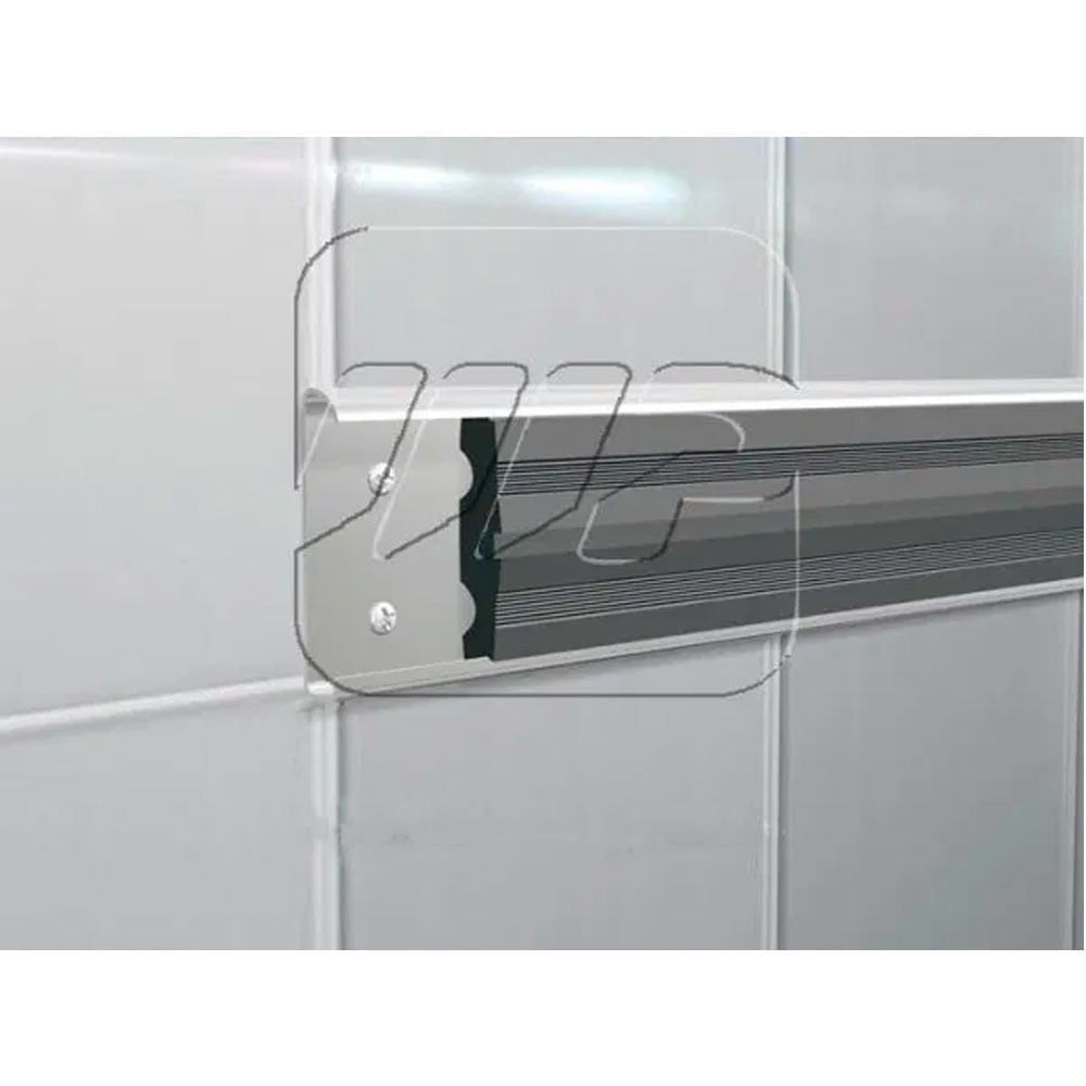 Guardapared Aluminio 73mm Moldumet AE1N de 2.00mt Negro
