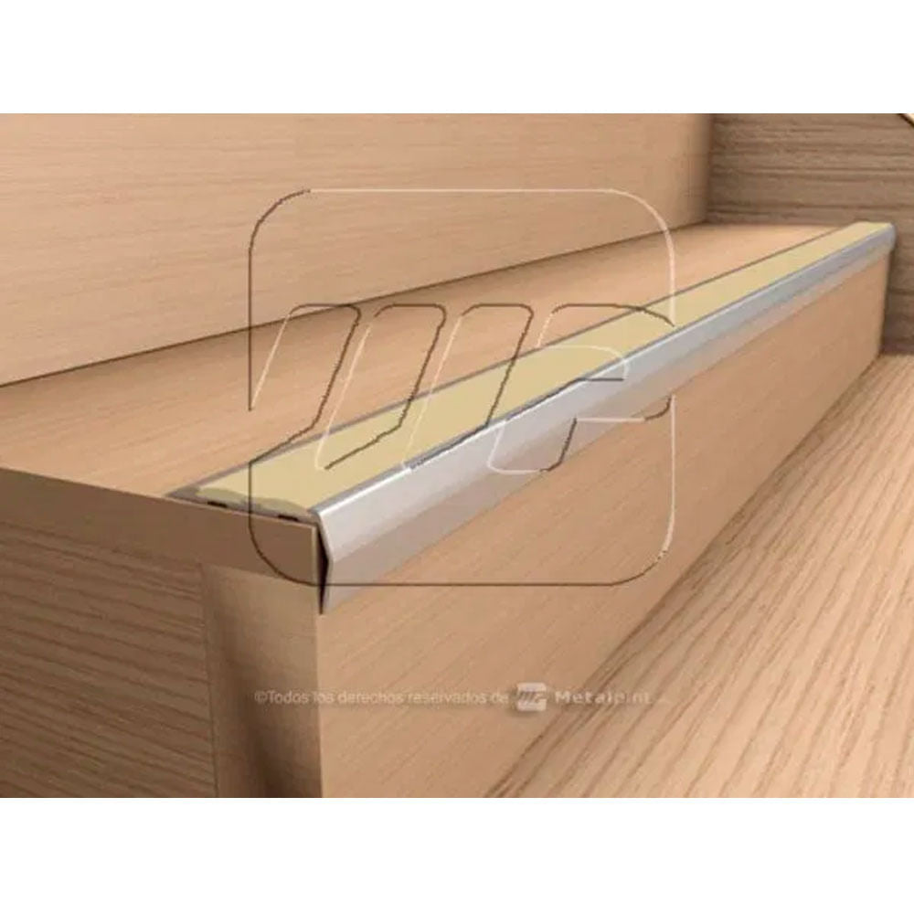 Nariz de Escalon Aluminio 61mm Moldumet APB61 Beige de 2.50mt Practika
