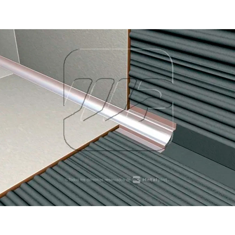 Rinconero 2 Aletas Moldumet Acero Inox 30mm C031B Brillante de 2.50mt