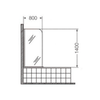 Mampara Rebatible 90cm NM91A Vidrio