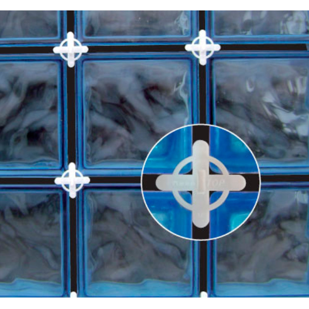 Espaciador Bloque Vidrio Nefusac 10mm x 30pza Cruceta