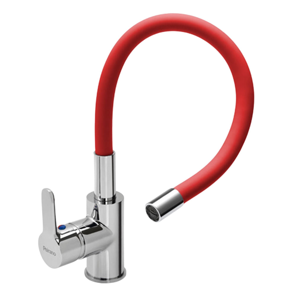 Mezcladora Mesada Monocomando Peirano Colors 20-173 Rojo