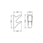 Percha Ferrum Compacta Blanco APE4K Doble