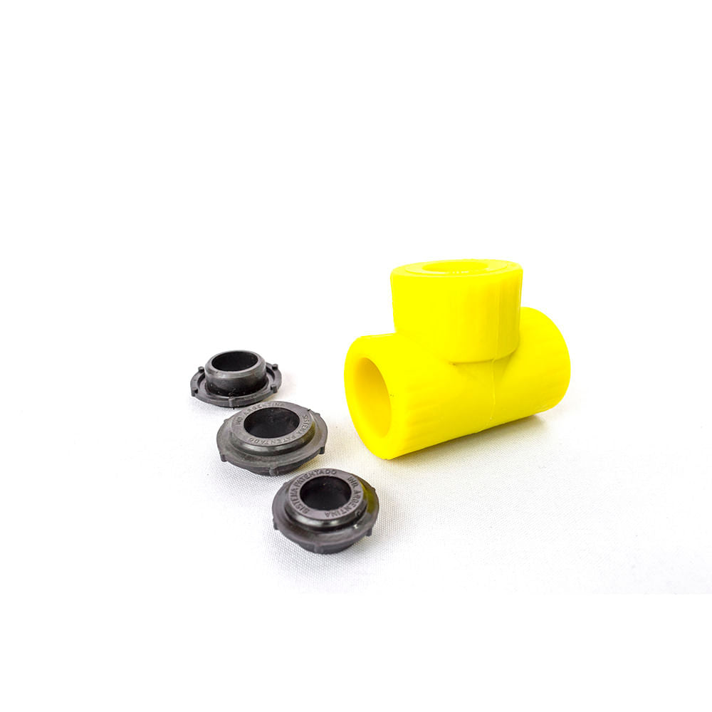 Tee Gas Reducción Amarillo Maygas